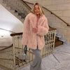 Iconic Fluffy Furry Faux Fur Jacket Winter Shaggy Overcoat Fur Coat-Fuzzy Jackets-Arimonz-model pink fur coat-XS-Arimonz