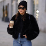 Iconic Street Faux Fur Coat Women Winter Fluffy Short Fur Jacket-Fuzzy Jackets-Arimonz-Arimonz