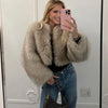 Iconic Street Faux Fur Coat Women Winter Fluffy Short Fur Jacket-Fuzzy Jackets-Arimonz-Arimonz
