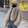 Iconic Street Faux Fur Coat Women Winter Fluffy Short Fur Jacket-Fuzzy Jackets-Arimonz-Arimonz