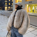 Iconic Street Faux Fur Coat Women Winter Fluffy Short Fur Jacket-Fuzzy Jackets-Arimonz-Arimonz
