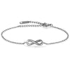 Infinity Stainless Steel Adjustable Bracelet and Anklet for Women-Anklets-Arimonz-Silver-Arimonz
