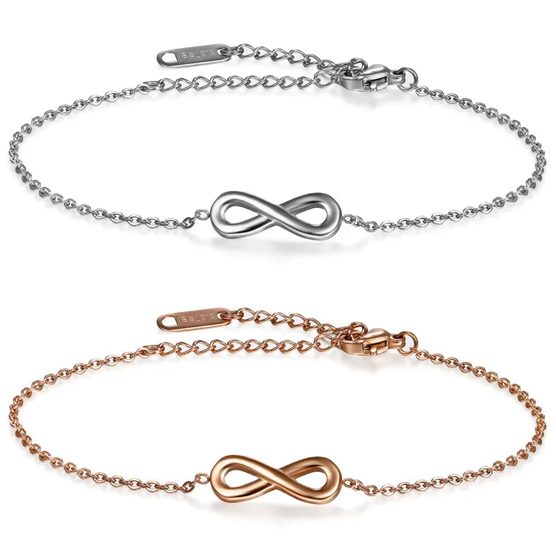 Infinity Stainless Steel Adjustable Bracelet and Anklet for Women-Anklets-Arimonz-Arimonz