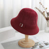 Knitted Bucket Hat Autumn and Winter Faux Mink Cashmere Blend Sun hat-Hats-Arimonz-Arimonz