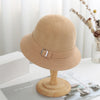 Knitted Bucket Hat Autumn and Winter Faux Mink Cashmere Blend Sun hat-Hats-Arimonz-Arimonz