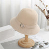 Knitted Bucket Hat Autumn and Winter Faux Mink Cashmere Blend Sun hat-Hats-Arimonz-Arimonz
