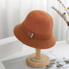 Knitted Bucket Hat Autumn and Winter Faux Mink Cashmere Blend Sun hat-Hats-Arimonz-Arimonz