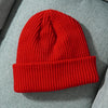 Knitted Hat Solid Skuilles Beanies Dad Cap Thick Warm Ski Beanies Caps-Winter Hats-Arimonz-Red-Arimonz