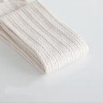 Knitted Twist Tights Women Oatmeal Cotton Striped Tights Pantyhose-Socks & Tights-Arimonz-Arimonz