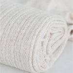 Knitted Twist Tights Women Oatmeal Cotton Striped Tights Pantyhose-Socks & Tights-Arimonz-Arimonz