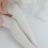 Knitted Twist Tights Women Oatmeal Cotton Striped Tights Pantyhose-Socks & Tights-Arimonz-Arimonz