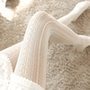 Lace Knitted Cotton Tights Hollow Out Striped Stockings Pantyhose-Socks & Tights-Arimonz-Arimonz