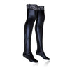 Lace Silicone Latex Stockings Ladies Black Faux Leather Thigh High-Socks & Tights-Arimonz-S-Arimonz