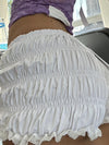 Lace Trim Elastic Waist Pajama Shorts Ruched Detail Sleepwear Bottoms-Shorts-Arimonz-Arimonz