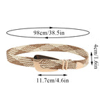 Ladies Braided Belts Irregular Metal Buckle Girdle Adjustable Belt-Belts-Arimonz-Arimonz