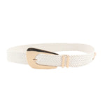 Ladies Braided Belts Irregular Metal Buckle Girdle Adjustable Belt-Belts-Arimonz-WHITE-Arimonz