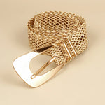 Ladies Braided Belts Irregular Metal Buckle Girdle Adjustable Belt-Belts-Arimonz-Arimonz
