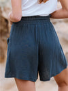 Ladies Casual Loose Cotton Elastic Waist Lace-up Shorts-Shorts-Arimonz-Arimonz