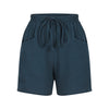 Ladies Casual Loose Cotton Elastic Waist Lace-up Shorts-Shorts-Arimonz-Arimonz