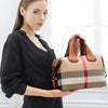 Lady Handbag Plaid Canvas Women Messenger Shoulder Bag Crossbody Bag-Handbags-Arimonz-Arimonz