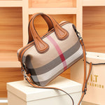 Lady Handbag Plaid Canvas Women Messenger Shoulder Bag Crossbody Bag-Handbags-Arimonz-Arimonz