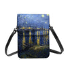 Leather Mobile Phone Bag Starry Night Over Rhone Business Vintage Bag-Arimonz-Arimonz