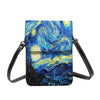 Leather Mobile Phone Bag Starry Night Over Rhone Business Vintage Bag-Arimonz-Arimonz