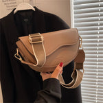 Leather Saddle Armpit Bags for Women Versatile Shoulder Crossbody Bag-Handbags-Arimonz-Arimonz