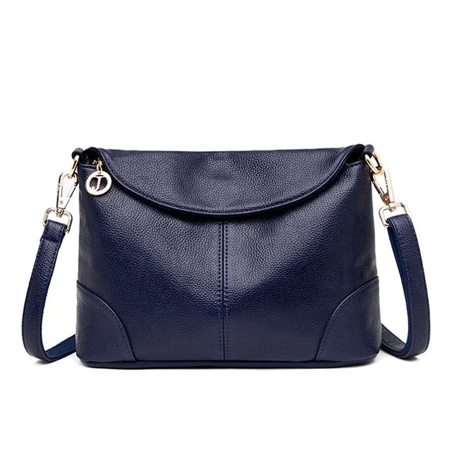 Leather Women Handbags Messenger Bag Shoulder Crossbody Bags For Women-Handbags-Arimonz-BLUE-Arimonz