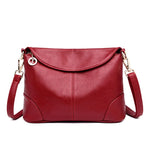 Leather Women Handbags Messenger Bag Shoulder Crossbody Bags For Women-Handbags-Arimonz-RED-Arimonz