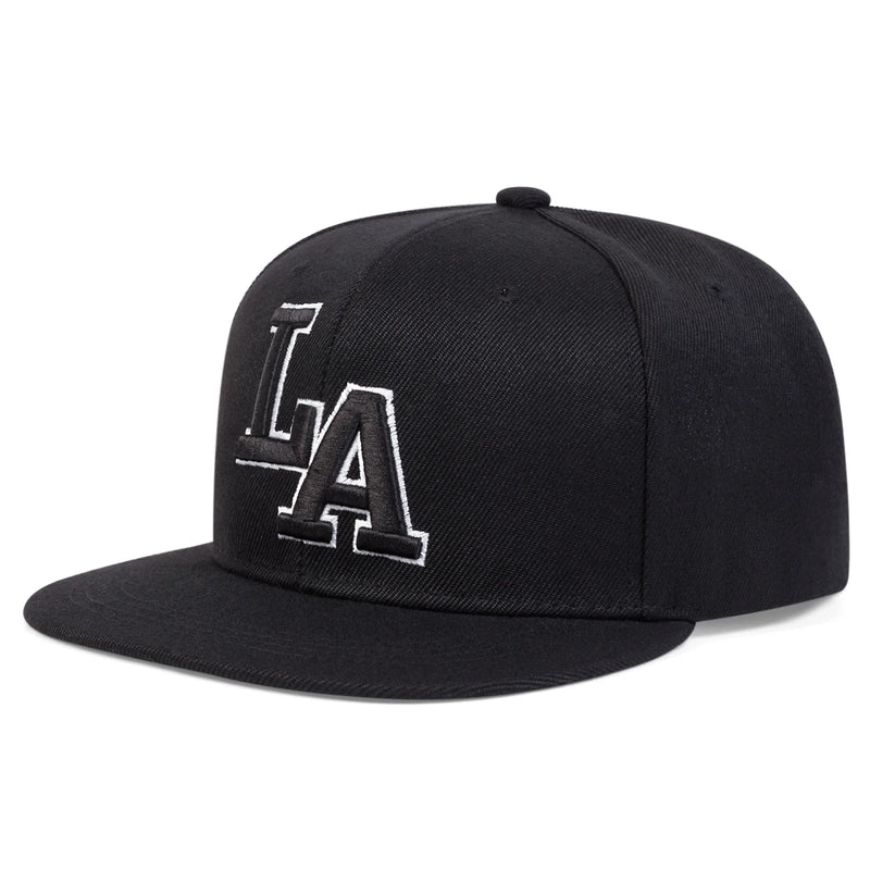 Letter Embroidery Hip Hop Hat Adjustable Outdoor Travel Snapback Hat-Women's Caps-Arimonz-Black-Arimonz