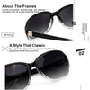 Lightweight Square Frame with Polarized Shade Gradient Black Sunglass-Sunglasses-Arimonz-Arimonz