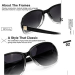 Lightweight Square Frame with Polarized Shade Gradient Black Sunglass-Sunglasses-Arimonz-Arimonz
