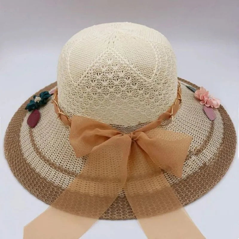 Linen Big Brim Ultraviolet Sunscreen Summer Beach Bucket Hat-Summer Hats-Arimonz-Arimonz