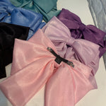 Long Ribbon Four Layer Satin Chiffon Big Bow Hairpin Hair Accessories-Hair Accessories-Arimonz-Arimonz