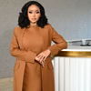 Long Sleeve Coat Blazer And Slim Dress Elegant Office Lady Dress Set-Wear To Work Sets-Arimonz-Arimonz