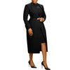 Long Sleeve Coat Blazer And Slim Dress Elegant Office Lady Dress Set-Wear To Work Sets-Arimonz-Black-S-Arimonz