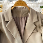 Long Sleeved Blazer Wide Leg Pants Two Pcs Set Fashion Commuter Suit-Wear To Work Sets-Arimonz-Arimonz
