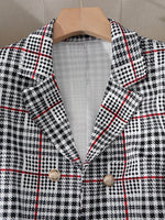 Long Sleeved Flip Top Double Breasted Suit and Skirt Casual Suit Set-Wear To Work Sets-Arimonz-Arimonz