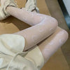 Love Flower Mesh Lolita Stockings Ultra-thin Transparent Hosiery-Socks & Tights-Arimonz-white 2-One Size-Arimonz