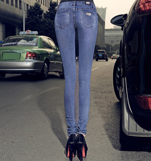 Low Waist Women Skinny Stretch Pencil Pants Jeans-Skinny Jeans-Arimonz-Arimonz