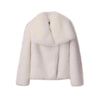 Luxury Chic Faux Fox Fur Winter Coat with Big Collar Fashion Jacket-Fuzzy Jackets-Arimonz-Arimonz