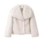 Luxury Gradient Faux Fur Overcoat with Big Fur Collar Fluffy Jacket-Fuzzy Jackets-Arimonz-Beige gradient coat-S-Arimonz