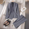 Luxury Ladies Blazer Jacket and Pants Fashion Career Formal Attire-Wear To Work Sets-Arimonz-Arimonz