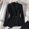 Luxury Ladies Blazer Jacket and Pants Fashion Career Formal Attire-Wear To Work Sets-Arimonz-Only Blazer-black-S-Arimonz
