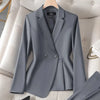 Luxury Ladies Blazer Jacket and Pants Fashion Career Formal Attire-Wear To Work Sets-Arimonz-Only Blazer-gray-S-Arimonz
