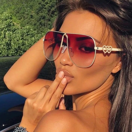 Luxury Pilot Punk Sunglasses Big Frame Oval Metal Steampunk Shades-Sunglasses-Arimonz-Arimonz