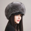 Luxury Winter Russian-Style Beanie Real Fox Fur Earflap Hat Headgear-Winter Hats-Arimonz-Arimonz