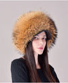 Luxury Winter Russian-Style Beanie Real Fox Fur Earflap Hat Headgear-Winter Hats-Arimonz-Arimonz