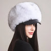 Luxury Winter Russian-Style Beanie Real Fox Fur Earflap Hat Headgear-Winter Hats-Arimonz-Arimonz